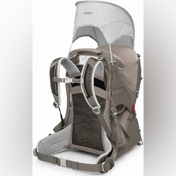 NWT Osprey Poco LT Child Carrier Backpack - Tan Concrete - Picture 10 of 11